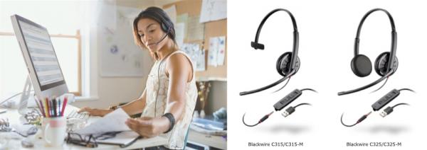 プラントロニクス、ユニファイドコミュニケーション用USBヘッドセット「Blackwire C300シリーズ」の新バージョン「Blackwire C315/C325」を発表