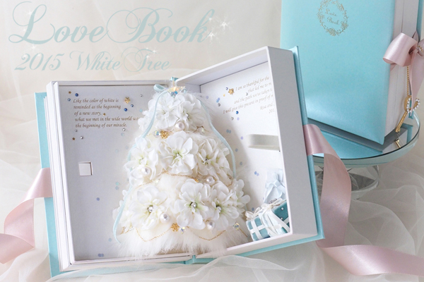 2015冬【新商品】プロポーズフラワー「Love Book 2015-White tree-」販売開始～究極のプロポーズアイテム、二人の思い出を1冊の本に詰め込んだフラワーボックス～