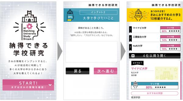 業界初！高校生の大学探しをAIで支援する新サービスを開始 ～HaRiの技術を応用した新サービス～