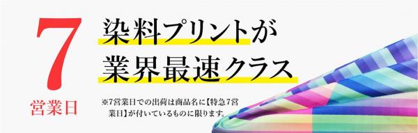 小ロットの染料プリントが業界最速クラスの7営業日 特急サービスをリリース