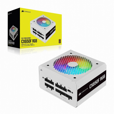 CORSAIR、ARGBファン搭載 +12V出力1系統650W電源ユニット「CX650F RGB