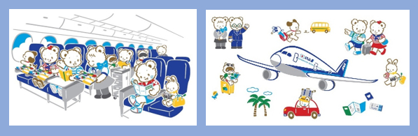 familiarのキャラクターが飛行機の旅を楽しむ限定デザイン『familiar